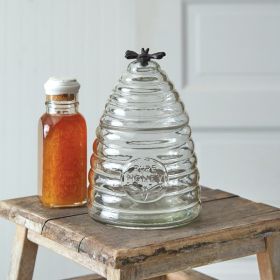 Medium Honey Hive Glass Canister