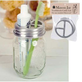 Mason Jar Toothbrush Caddy Lid - Box of 4