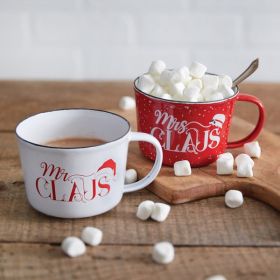 Set of Two Mr. & Mrs. Claus Mugs