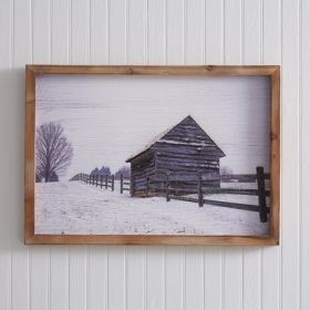 Snowy Barn Wall Art