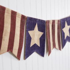 Americana Burlap Banner