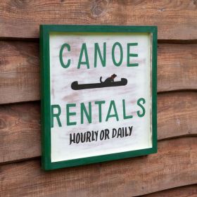 Canoe Rentals Wall Sign