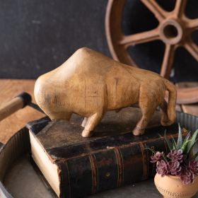 Hand-Carved Bison Figurine