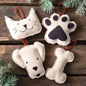 Pet Shapes Fabric Ornaments