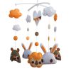 Handmade Baby Crib Mobile Animal Hanging Musical Mobile Infant Nursery Room Toy Decor; Rabbit Lion Bear - Default