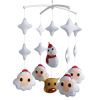 White Christmas Baby Crib Mobile Infant Room Hanging Musical Mobile Crib Toy Nursery Decor for Girls Boys; Santa - Default