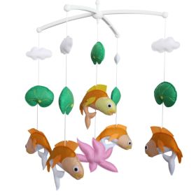 Infant Room Hanging Decor Baby Crib Mobile Nursery Decor Baby Mobile for Girls; Pond Fish and Lotus - Default