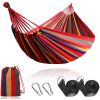 Outdoor Garden Camping Hammock With Straps;  Durable Hammock Holds - Red - 280*150cm