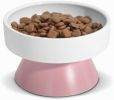 Cat Ceramic Raised Food Bowls, Elevated Pet Dish Feeder, Protect Pet's Spine, for Dog Kitty Puppy Pets Bowl, Tower Shaped Ceramic Pet Cats Food Bowl -