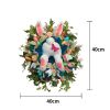 2023 Easter Rabbit Wreath Colorful Easter Rabbit Garlands Door Oranments Happy Easter Party Decor Bunny Wall Front Door Hanging - Rabbit Wreath E - CN