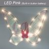 LED Fairy Wings Glowing Sparkle Butterfly Elf Princess Angel Wings Halloween Party Cosplay Costumes Performance Photography Prop - LED Pink - China