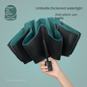 Full-automatic Exlarge Umbrella Business Simple Umbrella Folding Umbrella Advanced Sunshade and Rain Dual-purpose Sunscreen Sun Umbrella - [manual] em