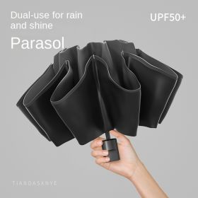 Full-automatic Exlarge Umbrella Business Simple Umbrella Folding Umbrella Advanced Sunshade and Rain Dual-purpose Sunscreen Sun Umbrella - [Manual] Bu