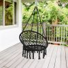 hammock chair; black - black - steel