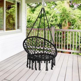 hammock chair; black - black - steel