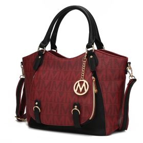 MKF Collection Fula Signature Satchel Bag by Mia k - Burgundy - Polycarbonate