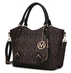 MKF Collection Fula Signature Satchel Bag by Mia k - Chocolate - Polycarbonate