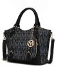 MKF Collection Fula Signature Satchel Bag by Mia k - Black - Polycarbonate