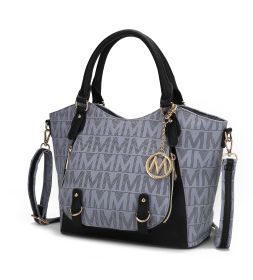 MKF Collection Fula Signature Satchel Bag by Mia k - Grey - Polycarbonate