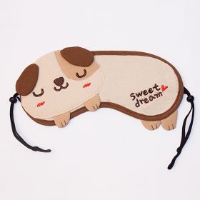 [Sweet Dream - Beige Dog] Animal Eye Shade / Sleeping Mask Cover / Sleep Blinder (7.9*2.8) - KT-K-192-BEIGE