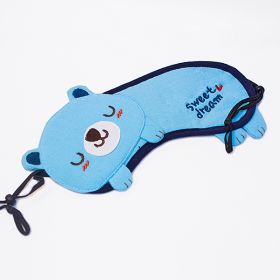 [Sweet Dream - Blue Bear] Animal Eye Shade / Sleeping Mask Cover / Sleep Blinder (7.9*2.8) - KT-K-192-BLUE