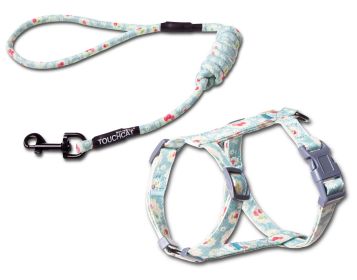 Touchcat 'Radi-Claw' Durable Cable Cat Harness and Leash Combo - Sky Blue - Small