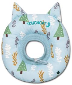 Touchcat 'Ringlet' Licking and Scratching Adjustable Pillow Cat Neck Protector - Blue - Medium