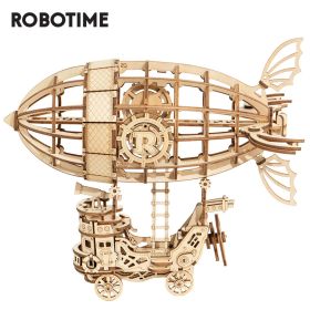 Robotime 3D Wooden Model Building Kits Airship Toys For Children Kids Girls Birthday Gift TG407 - TG407 Airship