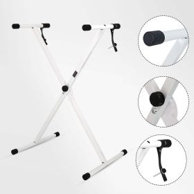 5 Core Keyboard Stand Adjustable Digital Electric Piano Synthesizer Music Stands For 61 76 88 Keys - KS 1X - KS 1X WH