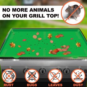 Silicone Griddle Mat Food Grade Silicone Grill Mat Protect the Top Surface from Insects 36 inch Green Color with Silicone Utensil Rest - Ag Company