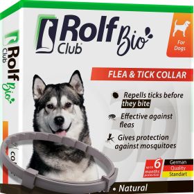 Natural Flea Tick Collar for Dogs 6 Months Control of Best Prevention Safe Treatment Anti Fleas and Ticks Essential Oil Repellent Pack of 1 - Rolf Clu