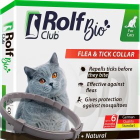 Natural Flea Tick Collar for Cats 6 Months Control of Best Prevention Safe Treatment Anti Fleas and Ticks Essential Oil Repellent 1 Pack - Rolf Club