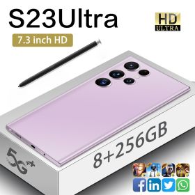 Hot Sale Brand New Android Mobile Phone S23 Ultra5G Dual Nano SIM Version 13.0 US Ready Stock. - Pink