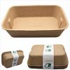 Disposable Cat Litter Box (5 Pack of Trays) Eco Friendly 100% Recycled Paper Cat Tray (Shipment From FBA) - Brown