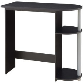 Adult Computer Desk with Built-in Shelves, Multiple Colors, 28.86' H, Indoor Use - Black