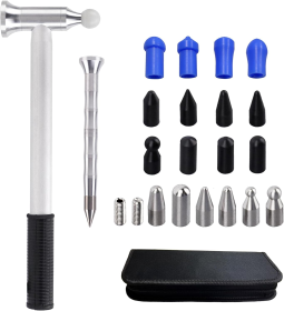 Car Dent Repair Hammer 25-piece set - Dent Remover Tool Polishing hammer, paint-free removal tool Bump repair body DIY high point for car body motorcy