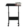 Removable P2 15MM Chipboard & Steel Side Table with Baffle Black - As shown in the figure