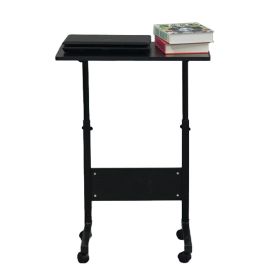 Removable P2 15MM Chipboard & Steel Side Table with Baffle Black - As shown in the figure