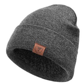 OZERO Winter Beanie Daily Hat - Thermal Polar Fleece Ski Stocking Skull Cap for Men and Women - Gray