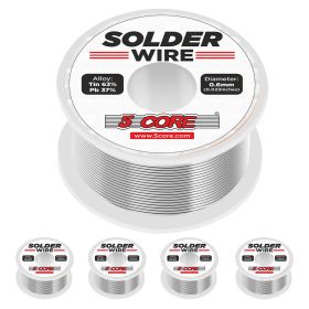 5 Core Solder Wire Rosin Core Flux Soldering 63/37 63% Tin (Sn)37% Lead (Pb) 50 gms Each - Solder Wire - 5 Pieces