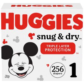 Huggies Snug & Dry Baby Diapers Size 1;  Count 256 - Huggies