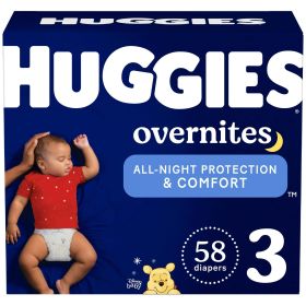 Huggies Overnites NIghttime Baby Diaper Size 3;  58 Count - Huggies