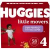 Huggies Little Movers Baby Diapers Size 4;  58 Count - Huggies