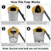 Mouse Trap Bucket,Bucket Lid Mouse Rat Trap, Reusable Humane Mouse Traps for Indoor Outdoor, Automatic Reset Bucket Lid Mouse Trap - Yellow