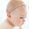 10 PCS Baby Nylon Headbands Hairbands Hair Bow Elastics For Baby Girls Newborn Infant Toddlers Kids Nude - 1