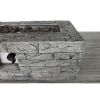 Living Source International Fiber Reinforced Concrete Propane/Natural Gas Fire pit table(Cast Stone) - 1