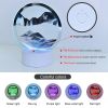 Creative RGB 3D Moving Sand Art Night Light Quicksand Painting Table Lamp LED Lights Hourglass Christmas Gift Home Office Decor - Blue - CN