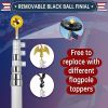 30 ft. Aluminum Flagpole with US Flag and Ball - 30 FT