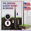 30 ft. Aluminum Telescopic Flag Pole Kit Flagpole 3'x5' US Flag & Ball Top for Commercial Residential Outdoor - Black