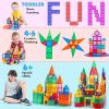 Magnetic Tiles, 102PCS Magnet Building Set, Magnetic Building Blocks,Construction STEM Toys For Kids, Gift For Boys Girls - 102PCS